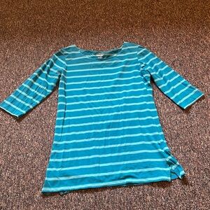 Cabela’s Teal Blue Tunic Top 3/4 sleeves